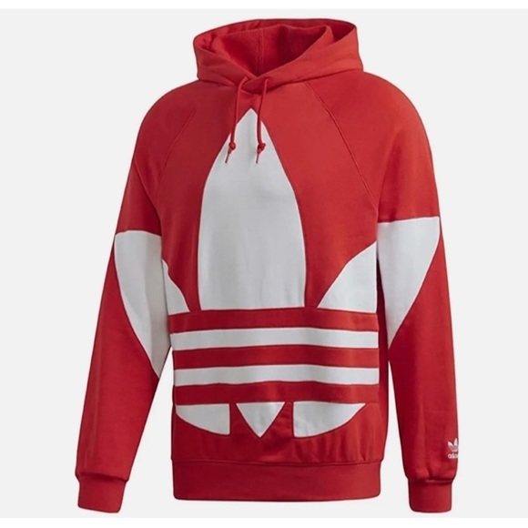 ADIDAS Big Trefoil Sweatshirt and Sweatpants in Lush Red - Picture 2 of 9